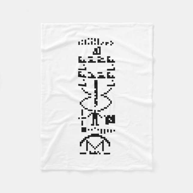Arecibo Binary Message 1974 Fleecefilt (Framsidan)