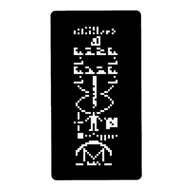 Arecibo Binary Message 1974 Fraktsedel (Framsidan)