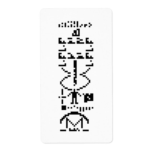 Arecibo Binary Message 1974 Fraktsedel (Framsidan)