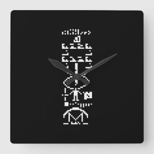Arecibo Binary Message 1974 Fyrkantig Klocka