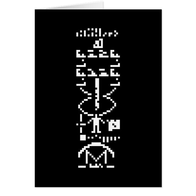 Arecibo Binary Message 1974 Greeting Card Hälsningskort (Framsidan)