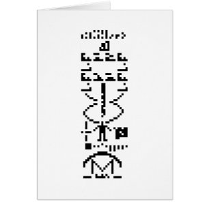 Arecibo Binary Message 1974 Greeting Card Hälsningskort