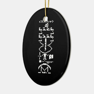 Arecibo Binary Message 1974 Julgransprydnad Keramik