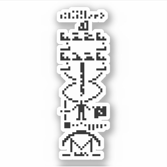 Arecibo Binary Message 1974 Klistermärken (Framsida)