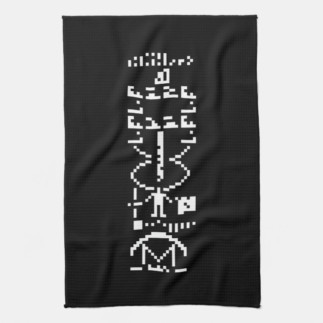 Arecibo Binary Message 1974 Kökshandduk (Vertikal)