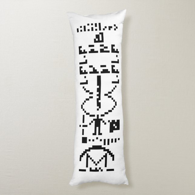 Arecibo Binary Message 1974 Kroppskudde (Baksidan (Vertikal))