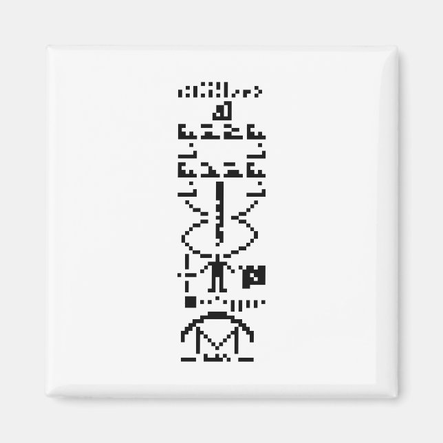 Arecibo Binary Message 1974 Magnet (Framsidan)