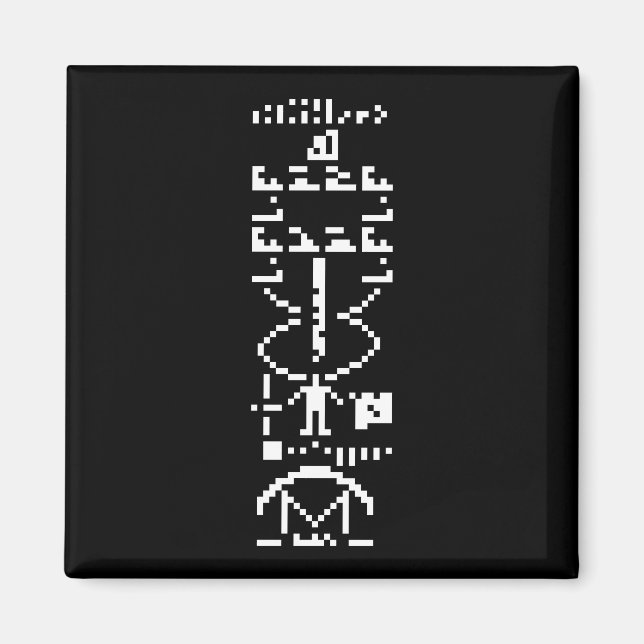 Arecibo Binary Message 1974 Magnet (Framsidan)