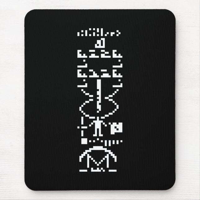 Arecibo Binary Message 1974 Musmatta (Framsidan)