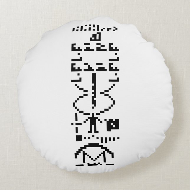 Arecibo Binary Message 1974 Rund Kudde (Baksidan)