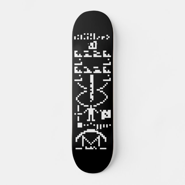Arecibo Binary Message 1974 Skateboard Bräda 20,5 Cm (Framsida)