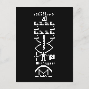 Arecibo Binary Message 1974 Vykort