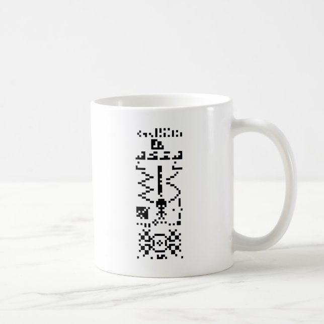 Arecibo Binary Message Reply Kaffemugg (Höger)