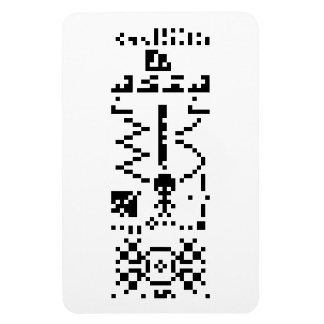 Arecibo Binary Message Reply Magnet (Vertikal)