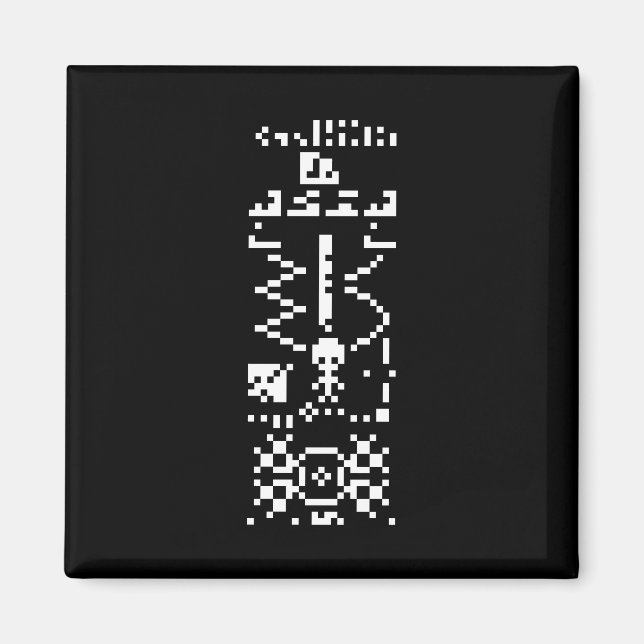 Arecibo Binary Message Reply Magnet (Framsidan)
