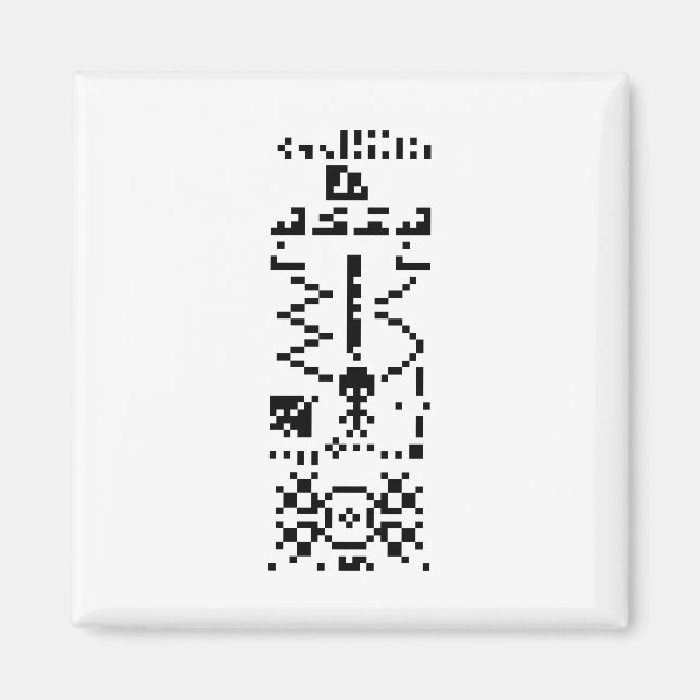 Arecibo Binary Message Reply Magnet (Framsidan)