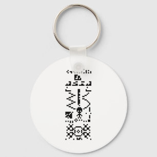 Arecibo Binary Message Reply Nyckelring