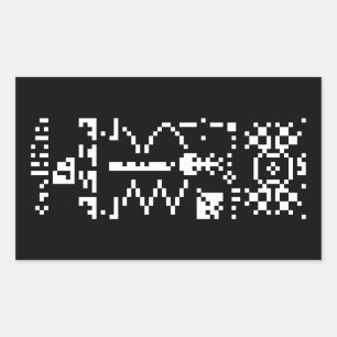 Arecibo Binary Message Reply Rektangulärt Klistermärke