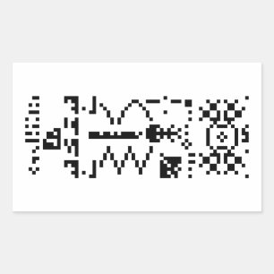 Arecibo Binary Message Reply Rektangulärt Klistermärke