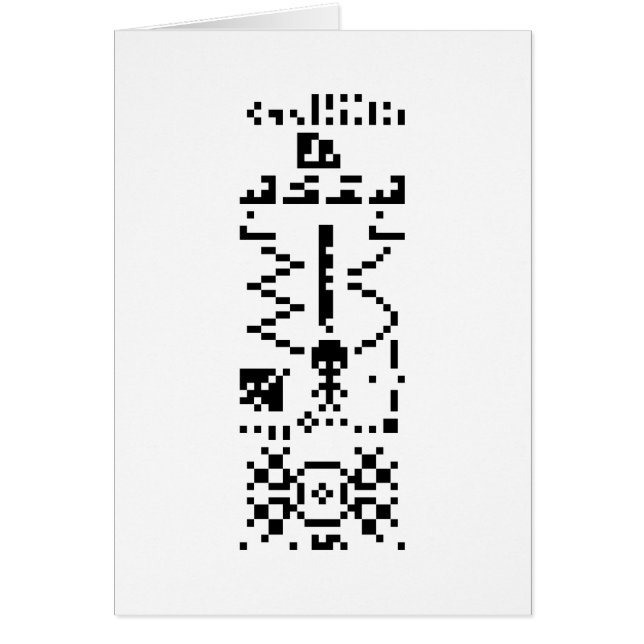 Arecibo Binary Message Responcard Hälsningskort (Framsidan)