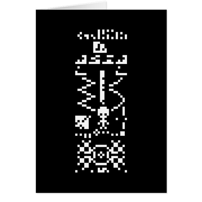 Arecibo Binary Message Responcard Hälsningskort (Framsidan)