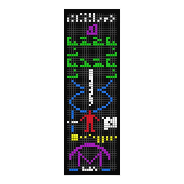 Arecibo-meddelande science extraterrestrial utomla fototryck (Framsidan)