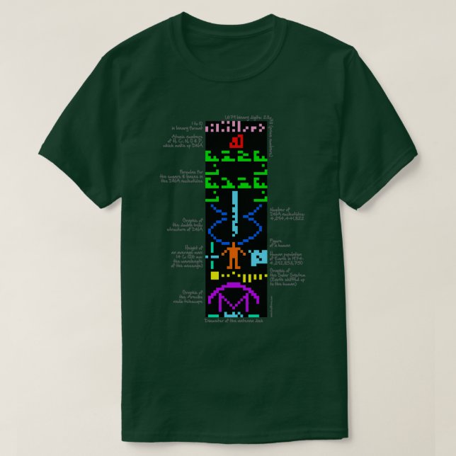 Arecibo-meddelandet har förklarats  t shirt (Design framsida)