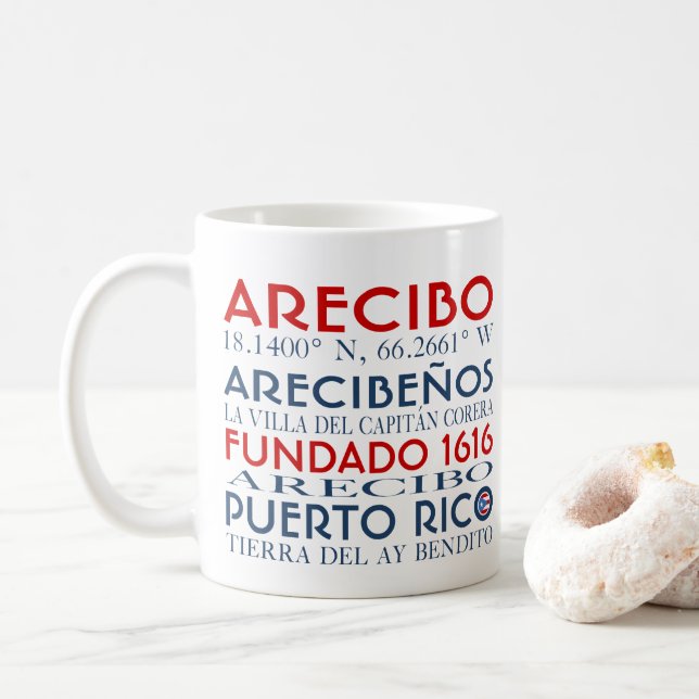 Arecibo Puerto Rico Kaffemugg (Med munk)