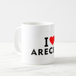 Arecibo Puerto Rico kärleksstad hjärta som reser Kaffemugg