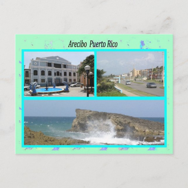 Arecibo Puerto Rico Vykort (Framsida)