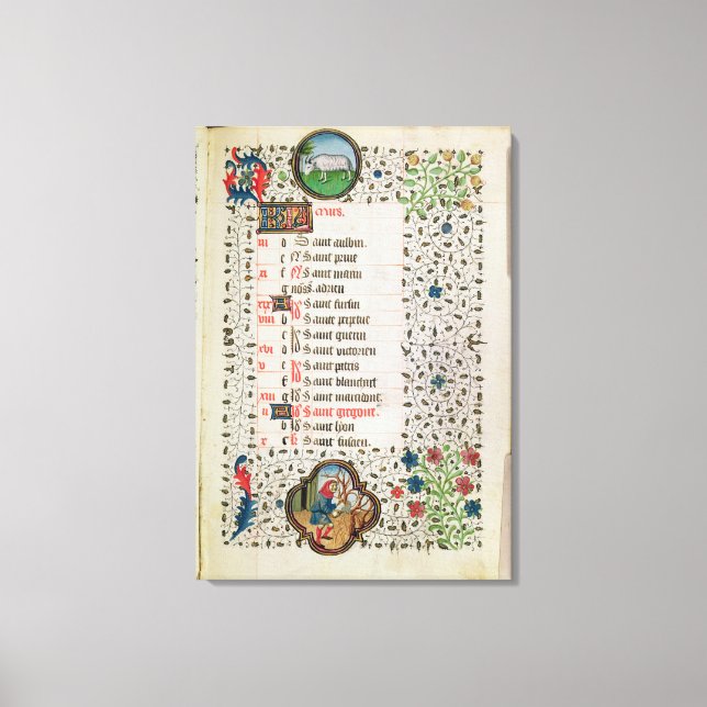 Åren och en man som fäller träd canvastryck (Framsida)