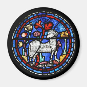 Åren Ram Year Gotham Stached Glass Windows M 1 Magnet