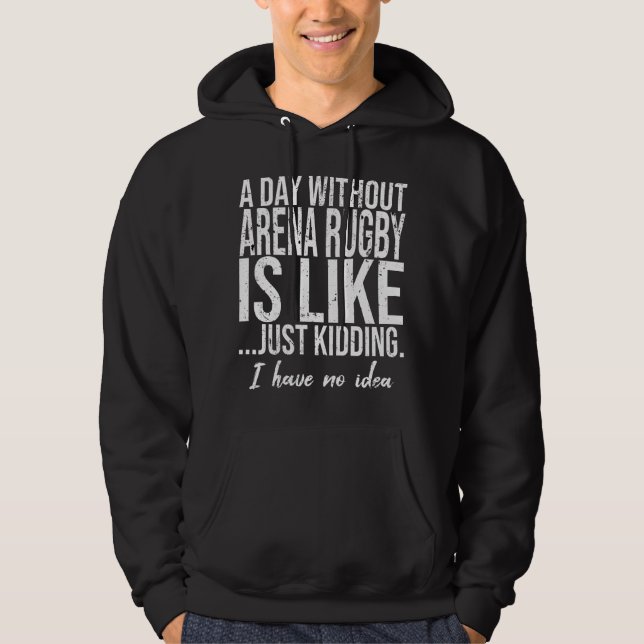 Arena Rugby, rolig sportgåva Hoodie (Framsida)