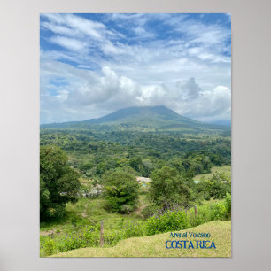 Arenal Volcano i Clouds Costa Rica Poster