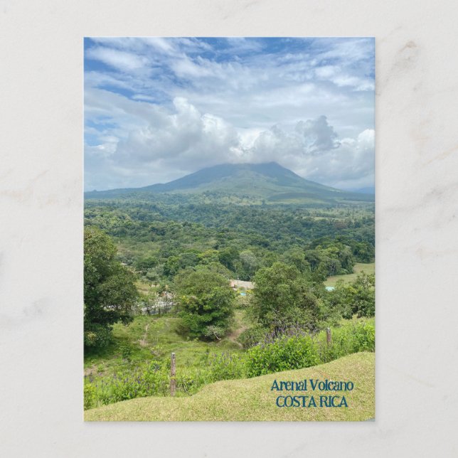 Arenal Volcano i Clouds Costa Rica Vykort (Framsida)