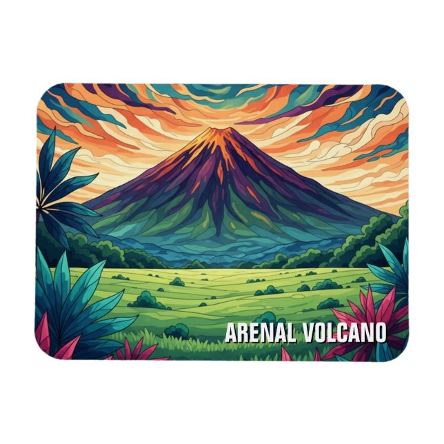 Arenal Vulkan Costa Rica Resa Magnet (Horisontell)