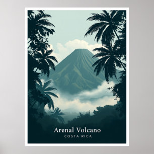 Arenal-vulkanen, Costa Rica – Gammal illustration Poster