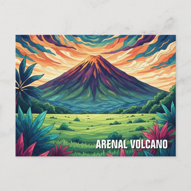 Arenalvulkanen Costa Rica Resa Vykort (Framsida)