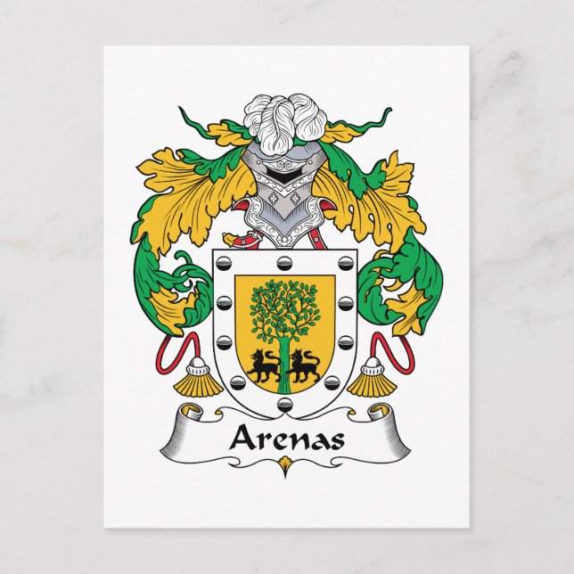 Arenas Family Crest Vykort (Framsida)