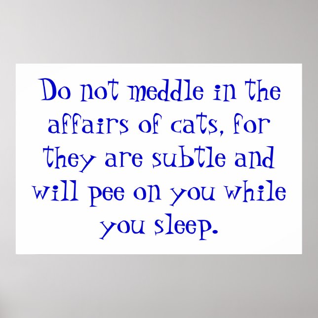 Ärendena i Katter Poster (Framsidan)