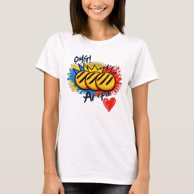 Arepa Lovers OMG VE T Shirt (Framsida)