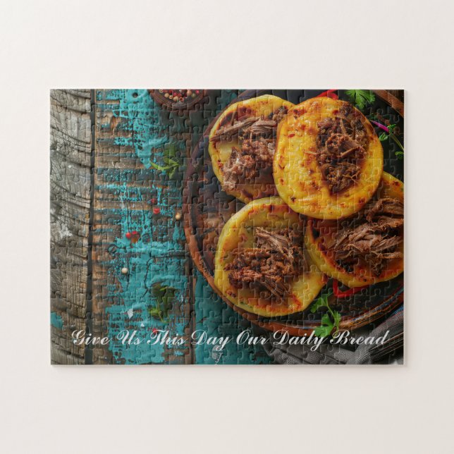 Arepbread With Prayer Ord Personlig Pussel (Horisontell)