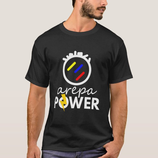 ArepPower Latin Pride Funny Flagga Gift Tee (Framsida)