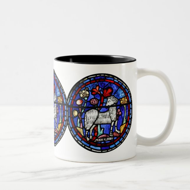 Årer Astrology Gothic Stached Glass Windows Mugg (Höger)