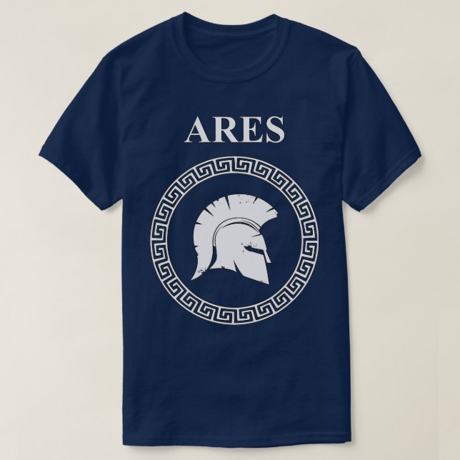 Ares Ancient Grekiska guden i Krig T Shirt (Design framsida)