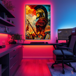 Ares - Cubist Minimalist Legend - Krig gud Poster