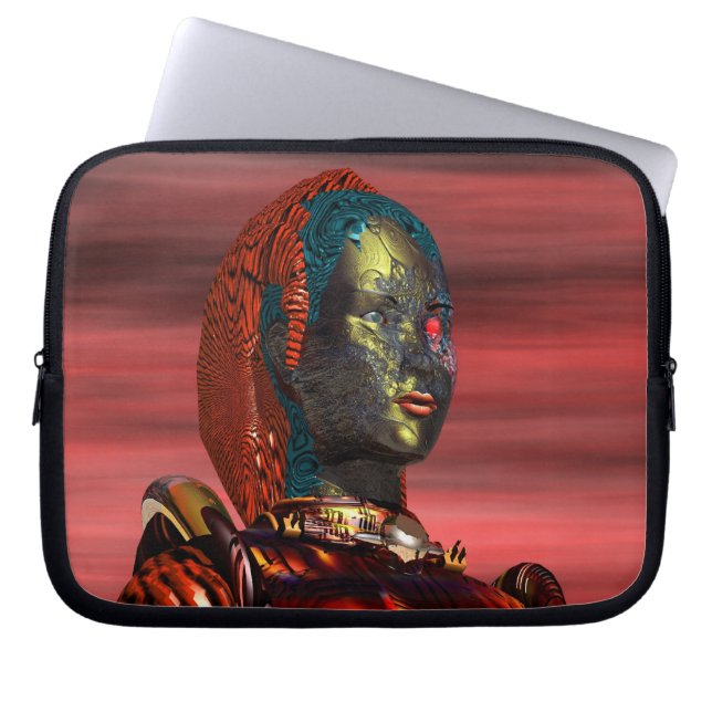 ARES CYBORG,HYPERION WORLD Science fiction,Sci-Fi Laptop Sleeve (Framsidan)