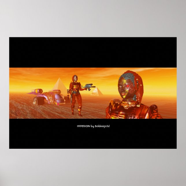 ARES CYBORG,ÖKEN HYPERION,Science FICTION SciFi Poster (Framsidan)
