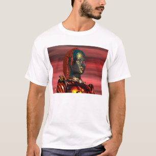 ARES - CYBORG PORTRÄTT I SUNSET TEE SHIRT
