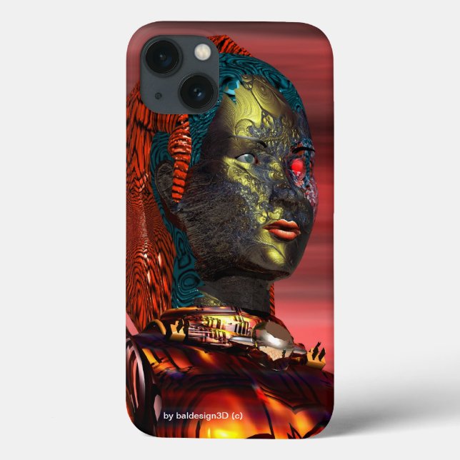 ARES - CYBORG PORTRÄTT Red Science fiction (Baksida)